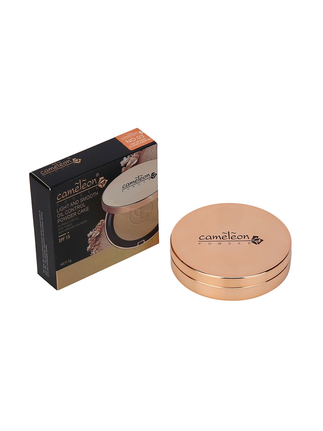 Cameleon Light & Smooth Oil Control Powder Cake  Compact - 7 g - Shade 03-image-40