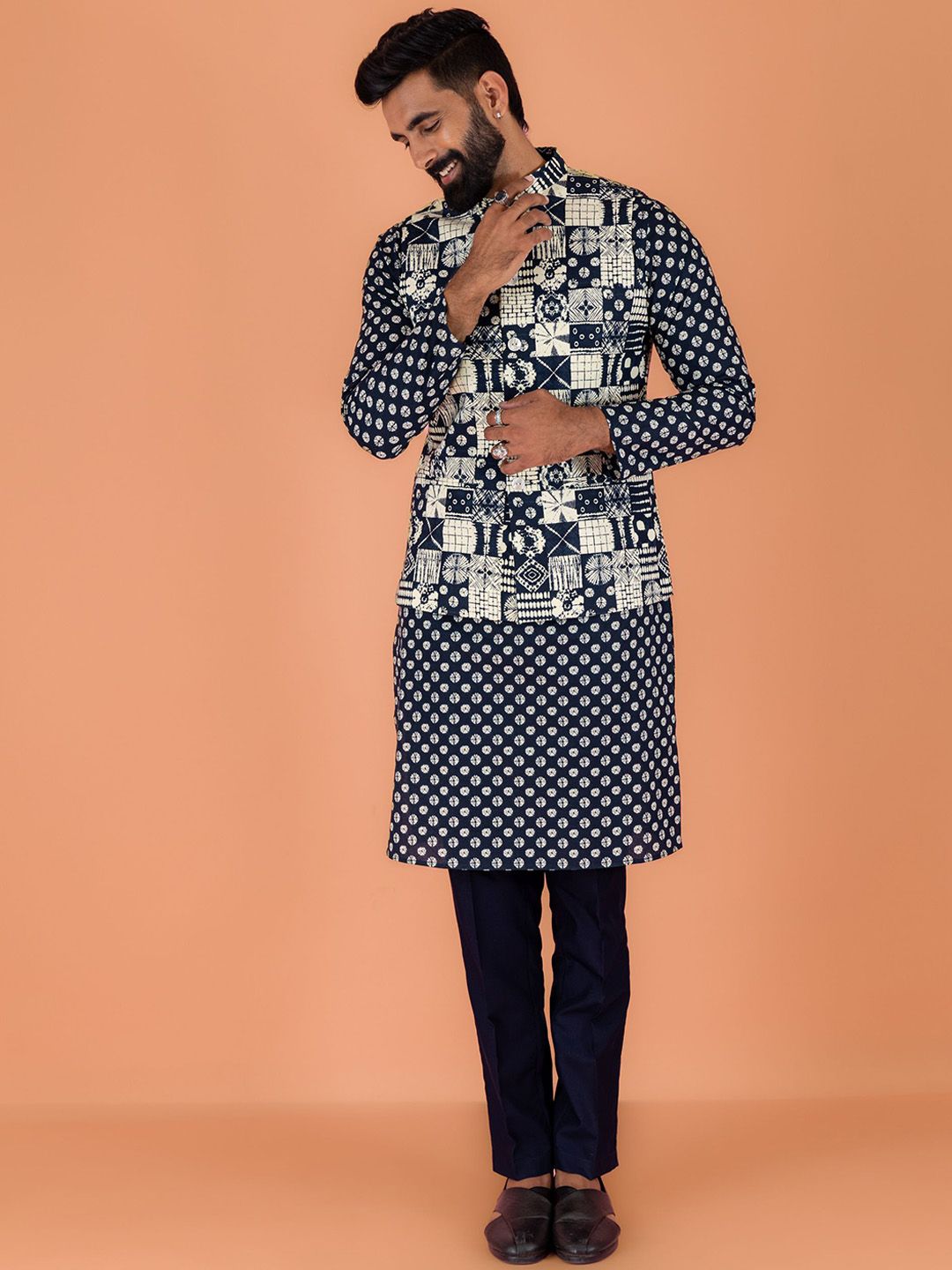 KISAH Printed Nehru Jacket-picture-30