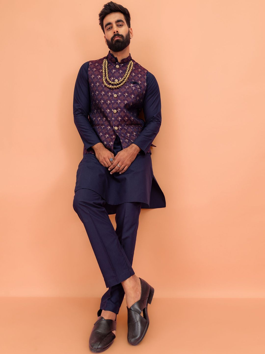 KISAH Men Woven Design Nehru Jackets-picture-41