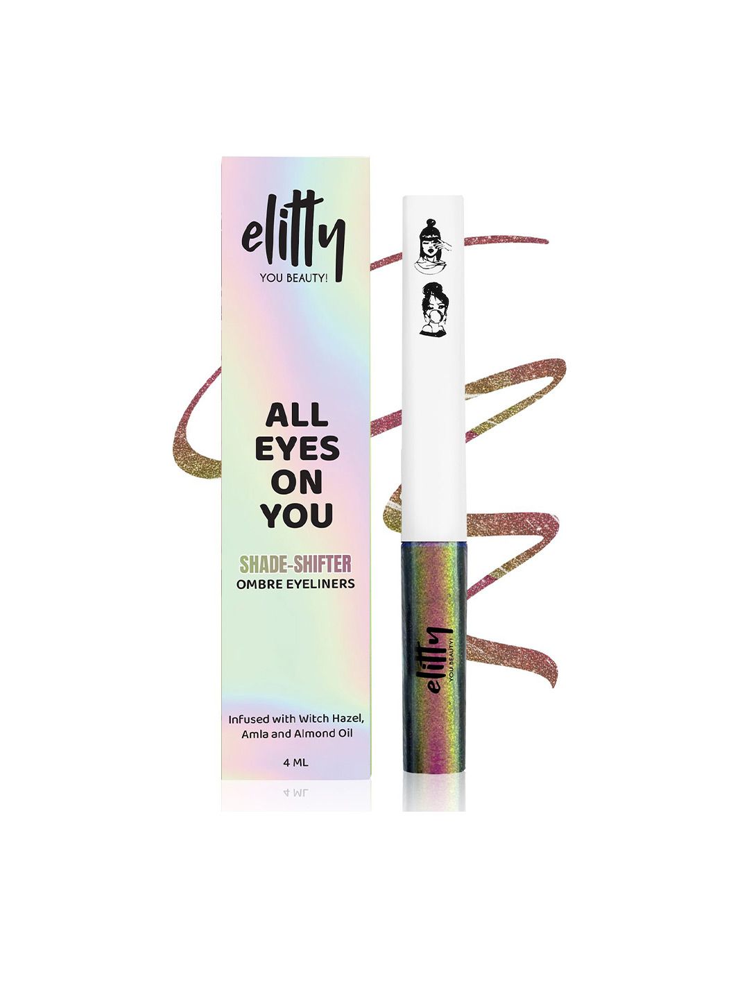 Elitty Shade Shifter Ombre Holographic Pop Coloured Eyeliner With Castor -4 ml - Celestial-picture-0