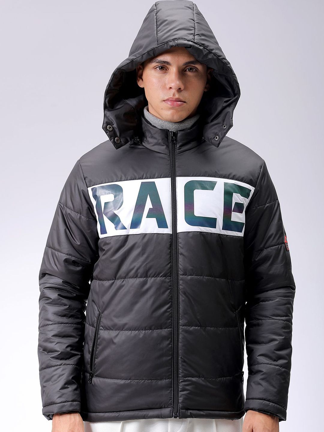 The Indian Garage Co Men Padded Jacket with Patchwork-picture-14