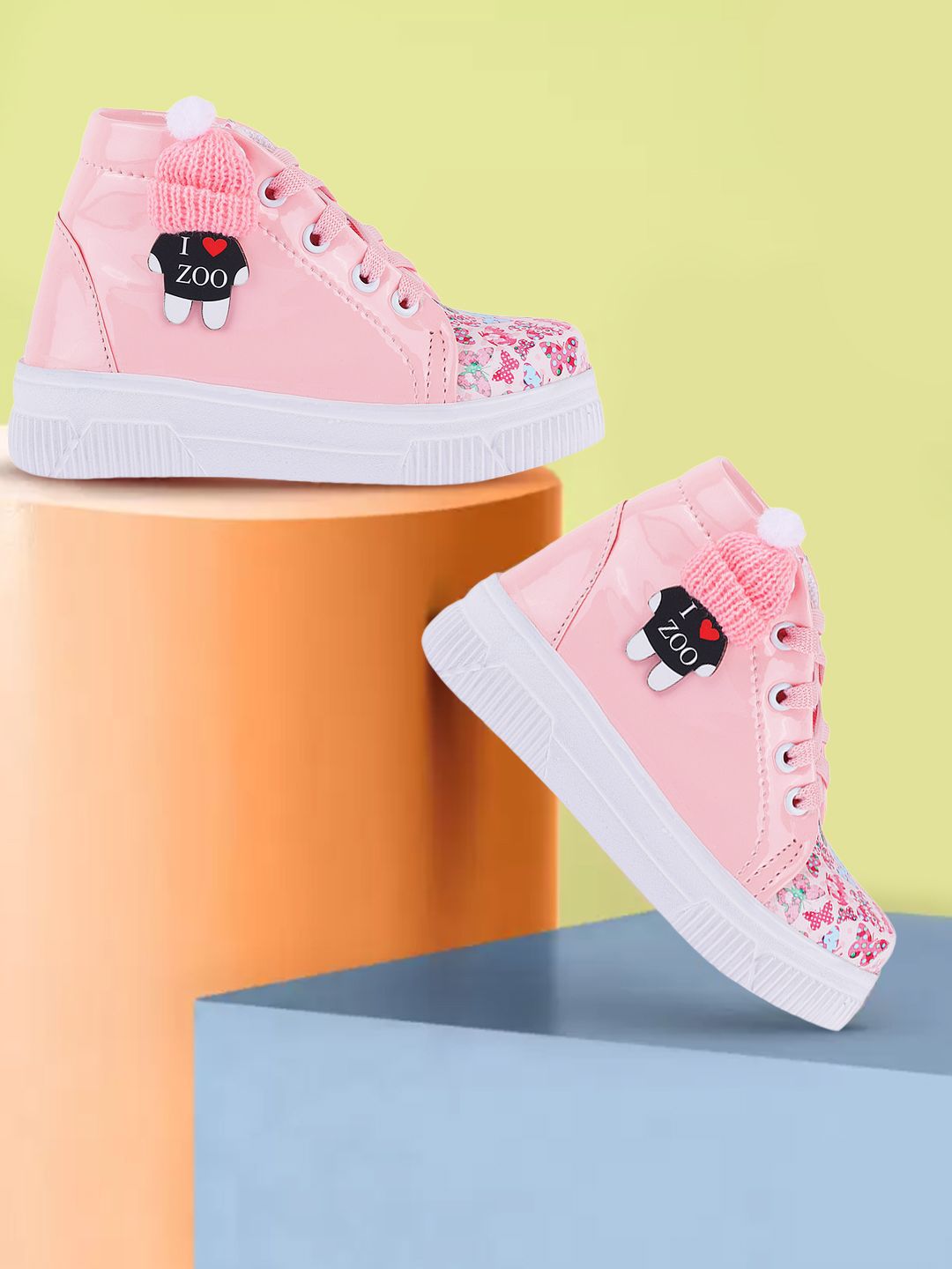 PASSION PETALS Girls Printed Round Toe Lace-Ups Sneakers-picture-21