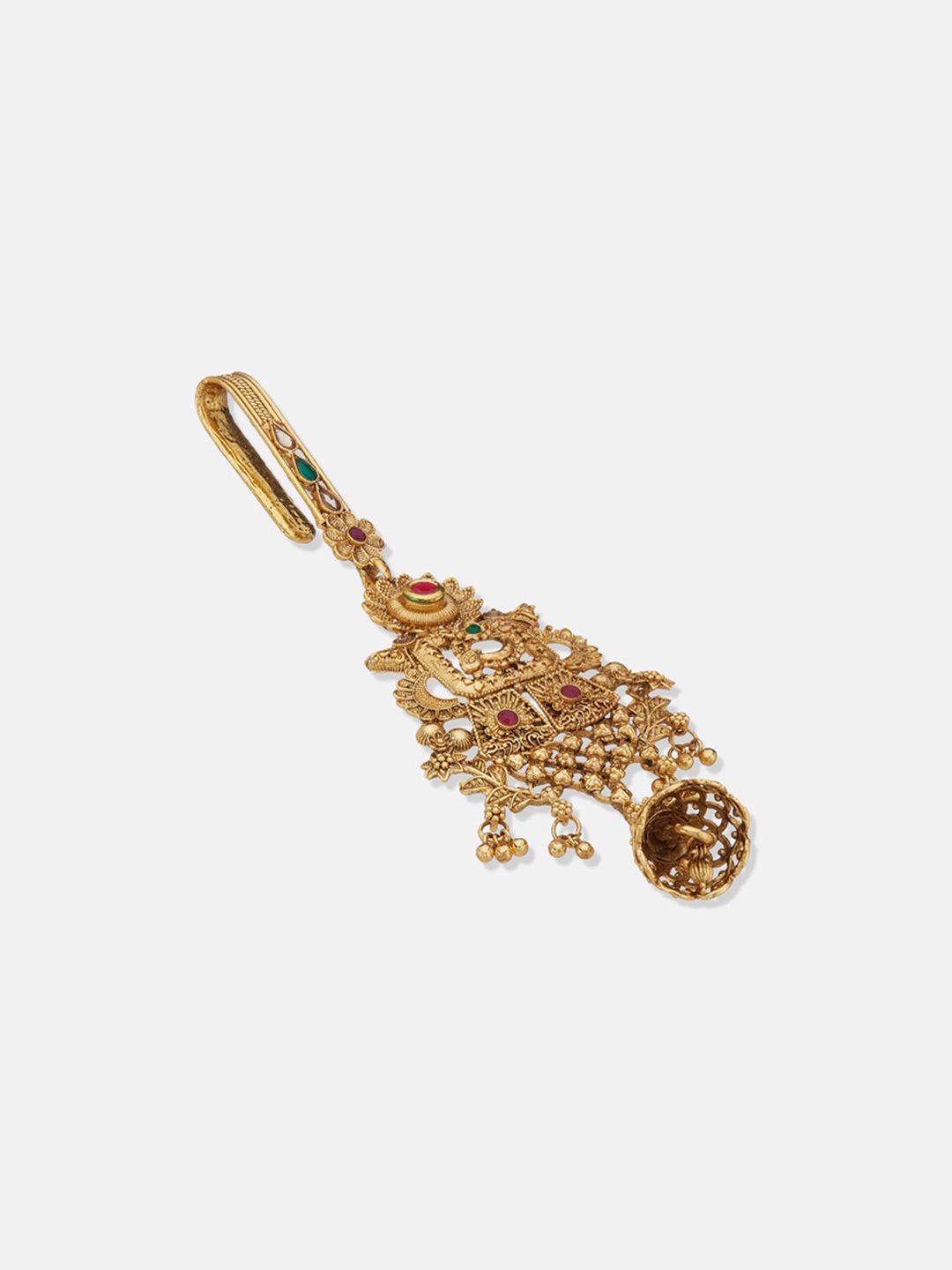 ATIBELLE Gold-Plated Stone Studded Juda Pin Head Jewellery