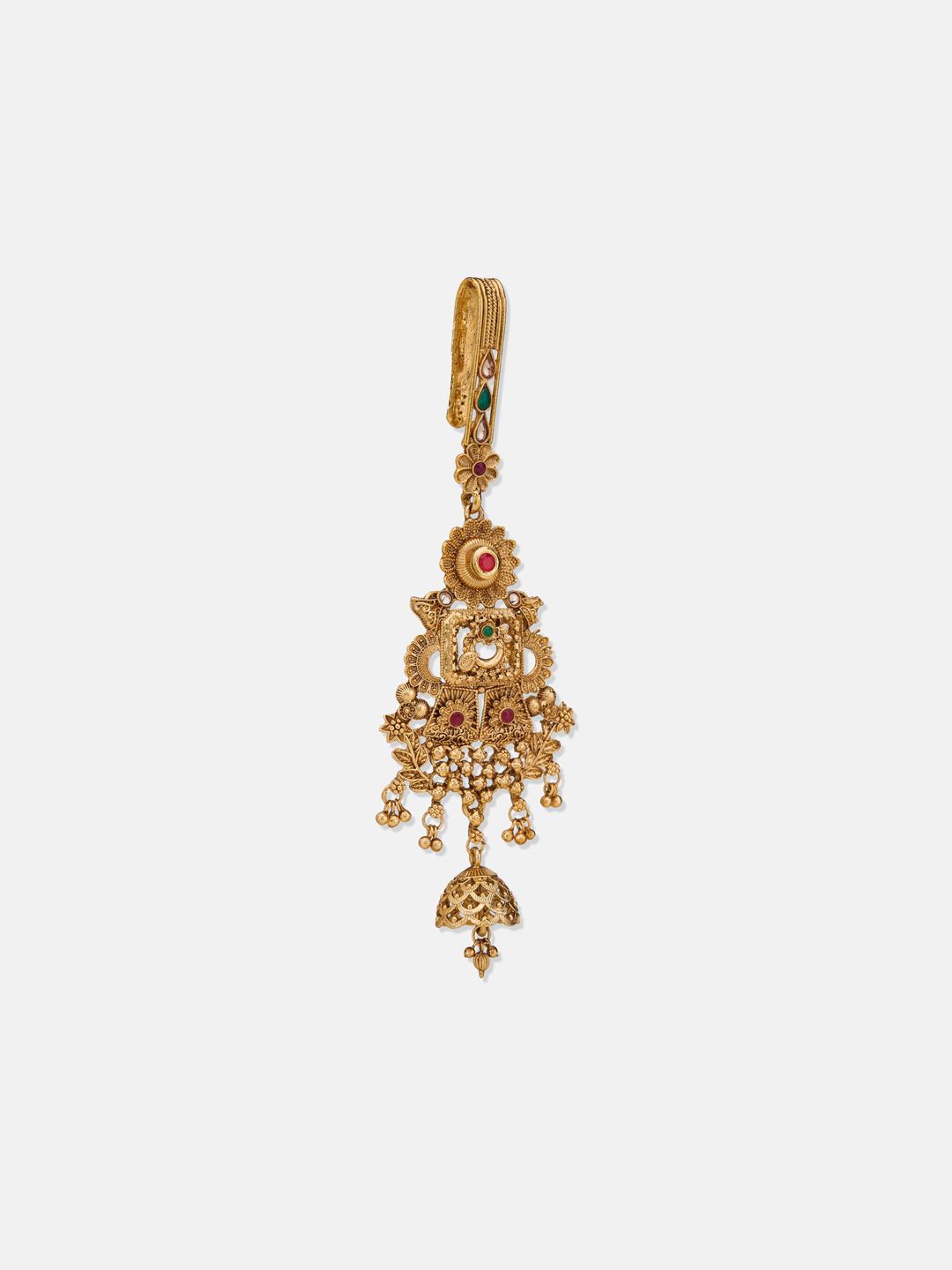 ATIBELLE Gold-Plated Stone Studded Juda Pin Head Jewellery