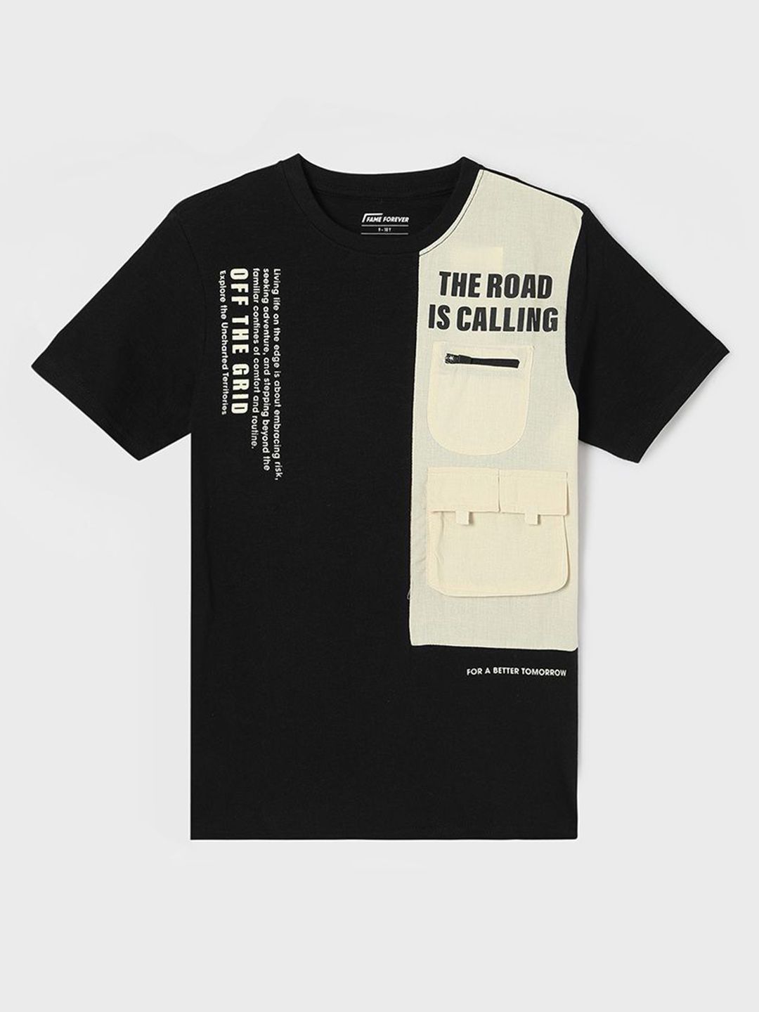 Fame Forever by Lifestyle Boys Printed Applique T-shirt-picture-26