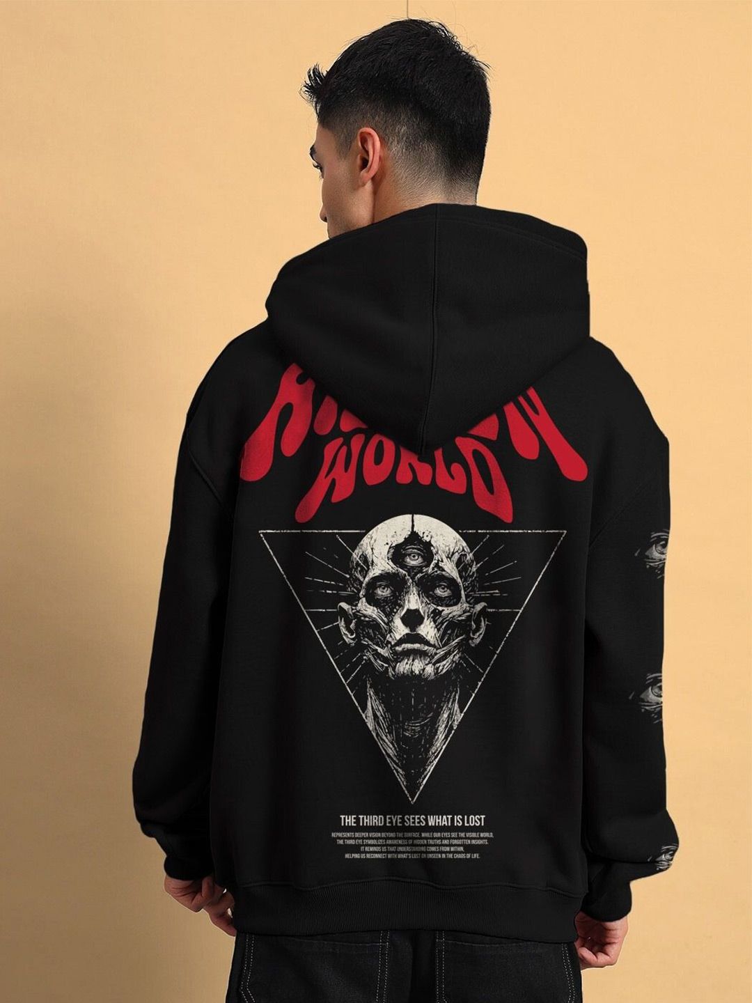 WEARDUDS Men Printed Hooded Pullover Sweatshirt-picture-34