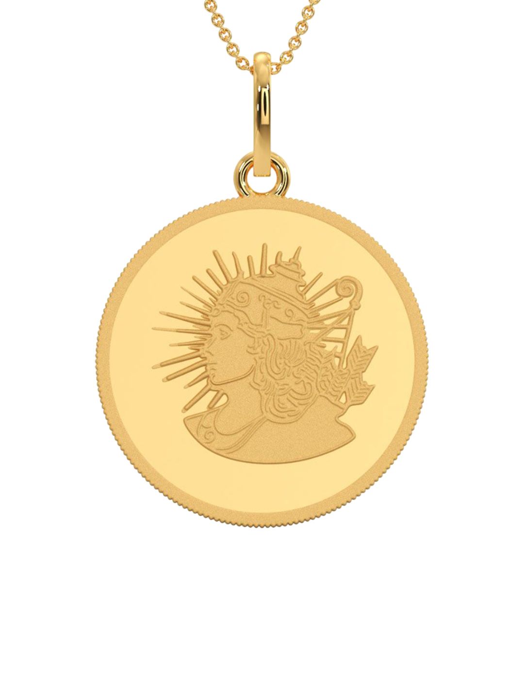 Kalyan Jewellers 24K (999) Purity Shree Ram Gold Coin Pendant 8 Gms