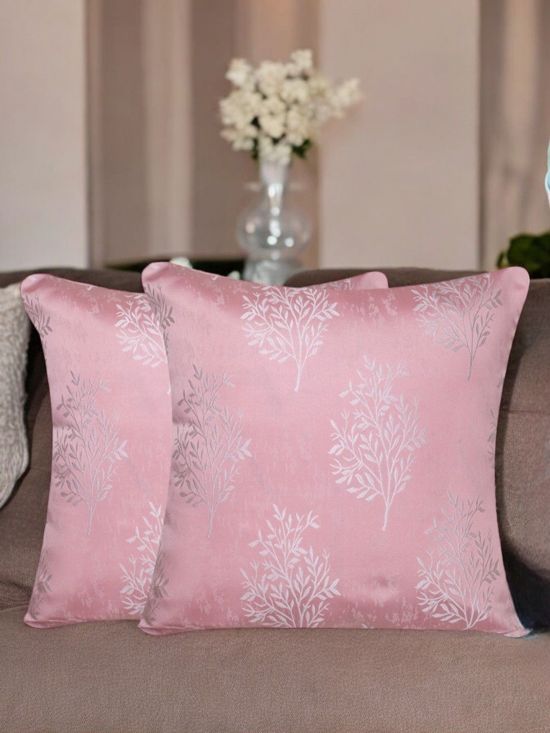 Vendola Pink Set of 2 Square Cushion Covers-picture-39