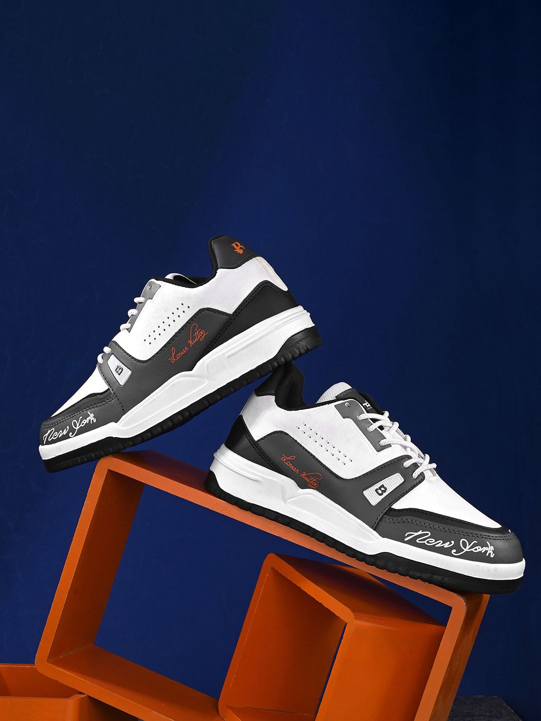 BIRDE Men Colourblocked Round Toe Lace-Ups Sneakers-picture-42