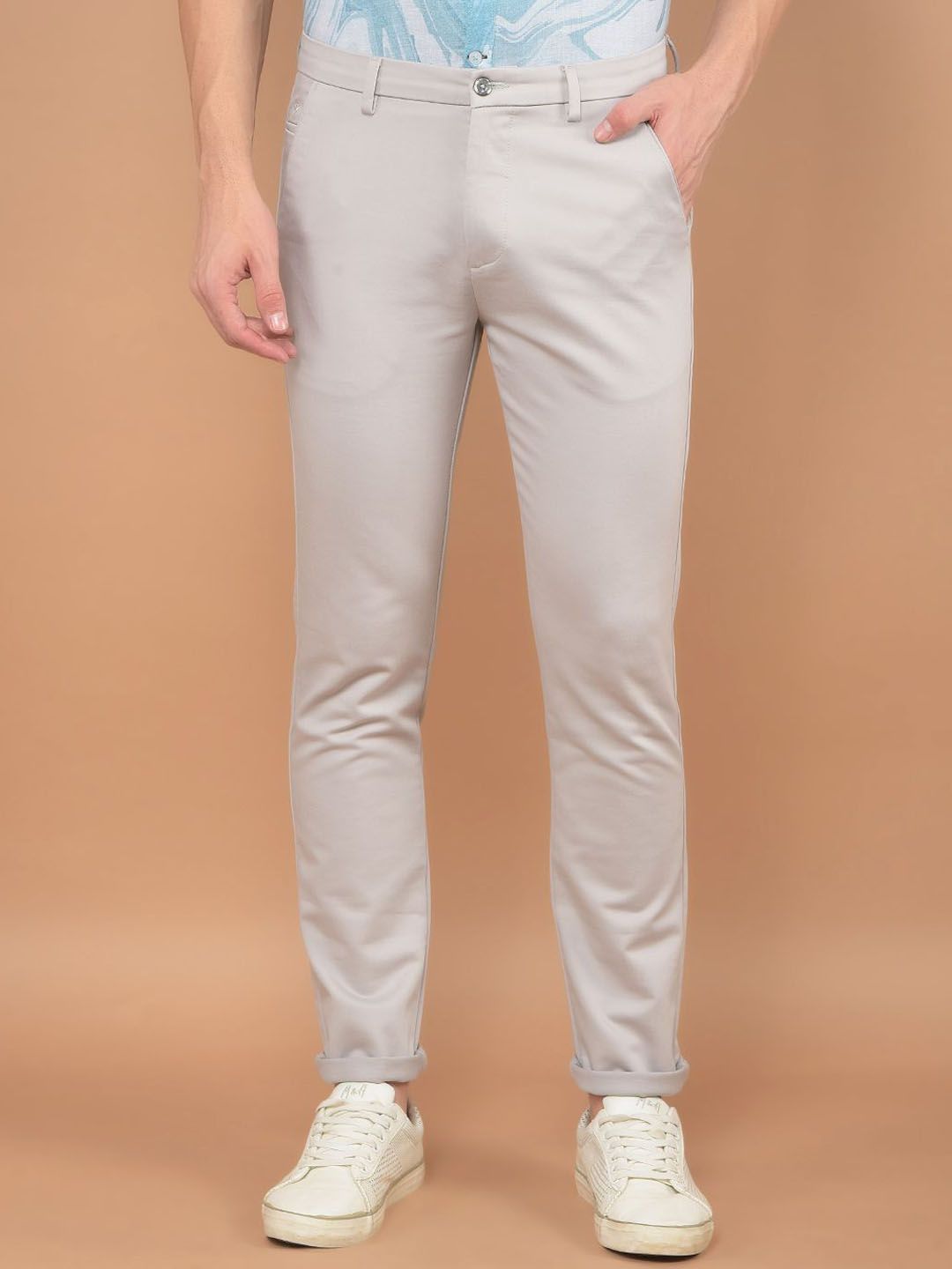 Crimsoune Club Men Smart Slim Fit Chinos Trousers-picture-10