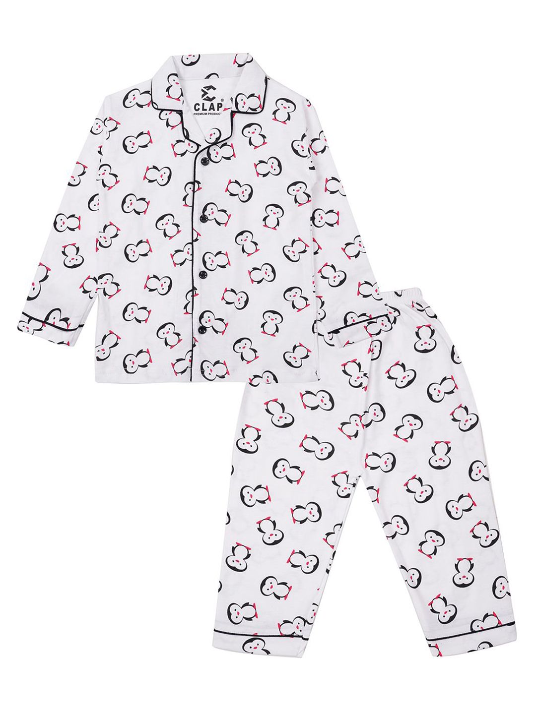 CLAP Kids Printed Cotton Night Suit-picture-27