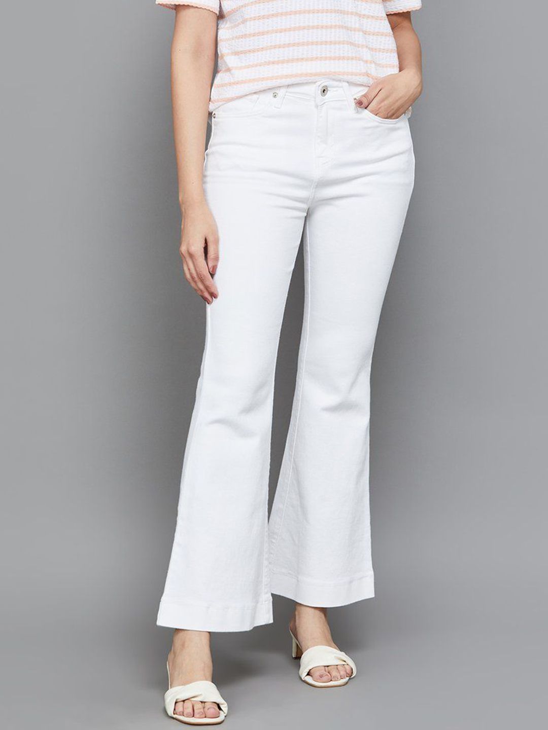 Xpose Women Comfort Flared High-Rise Stretchable Jeans-picture-25