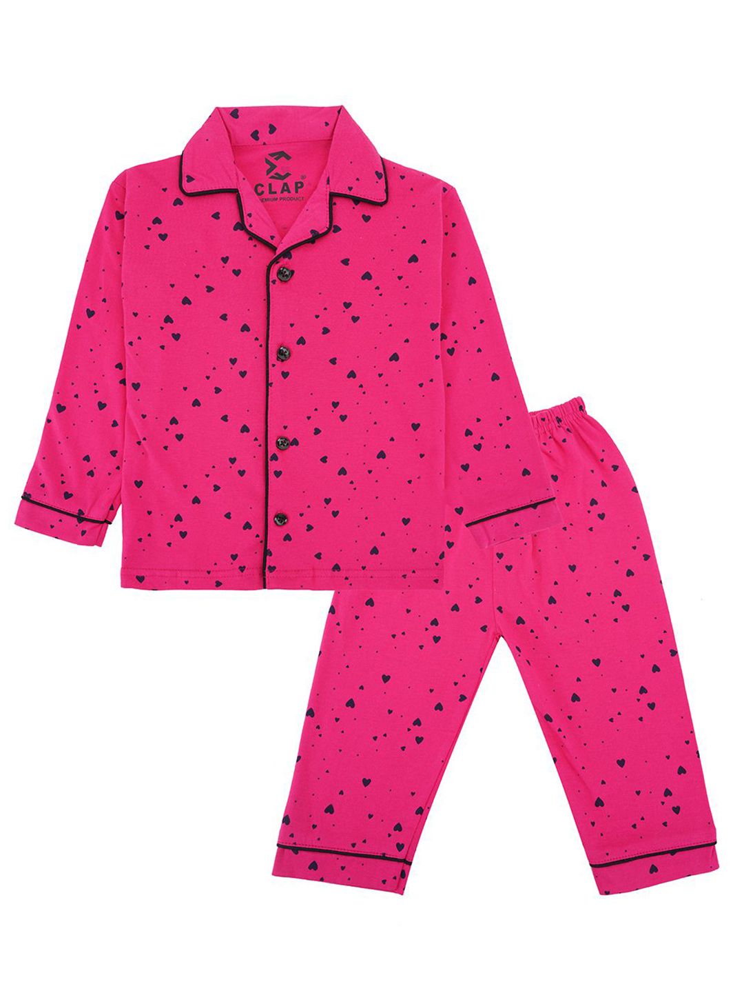 CLAP Kids Printed Cotton Night Suit-image-48