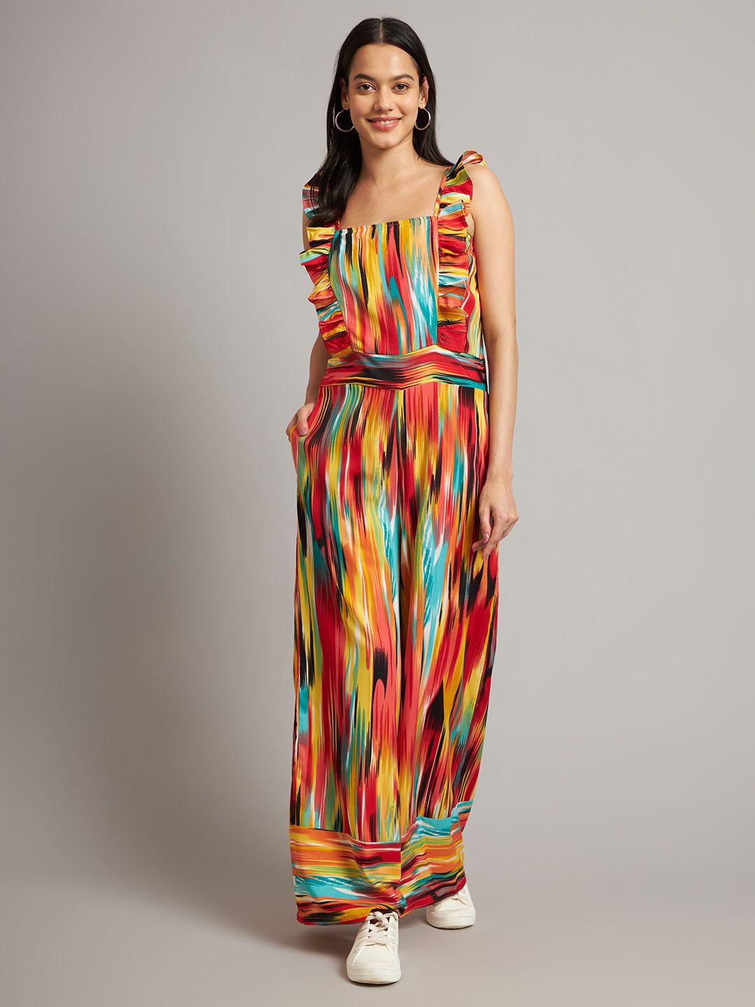 BRINNS Women Printed Basic Jumpsuit with Ruffles-picture-17