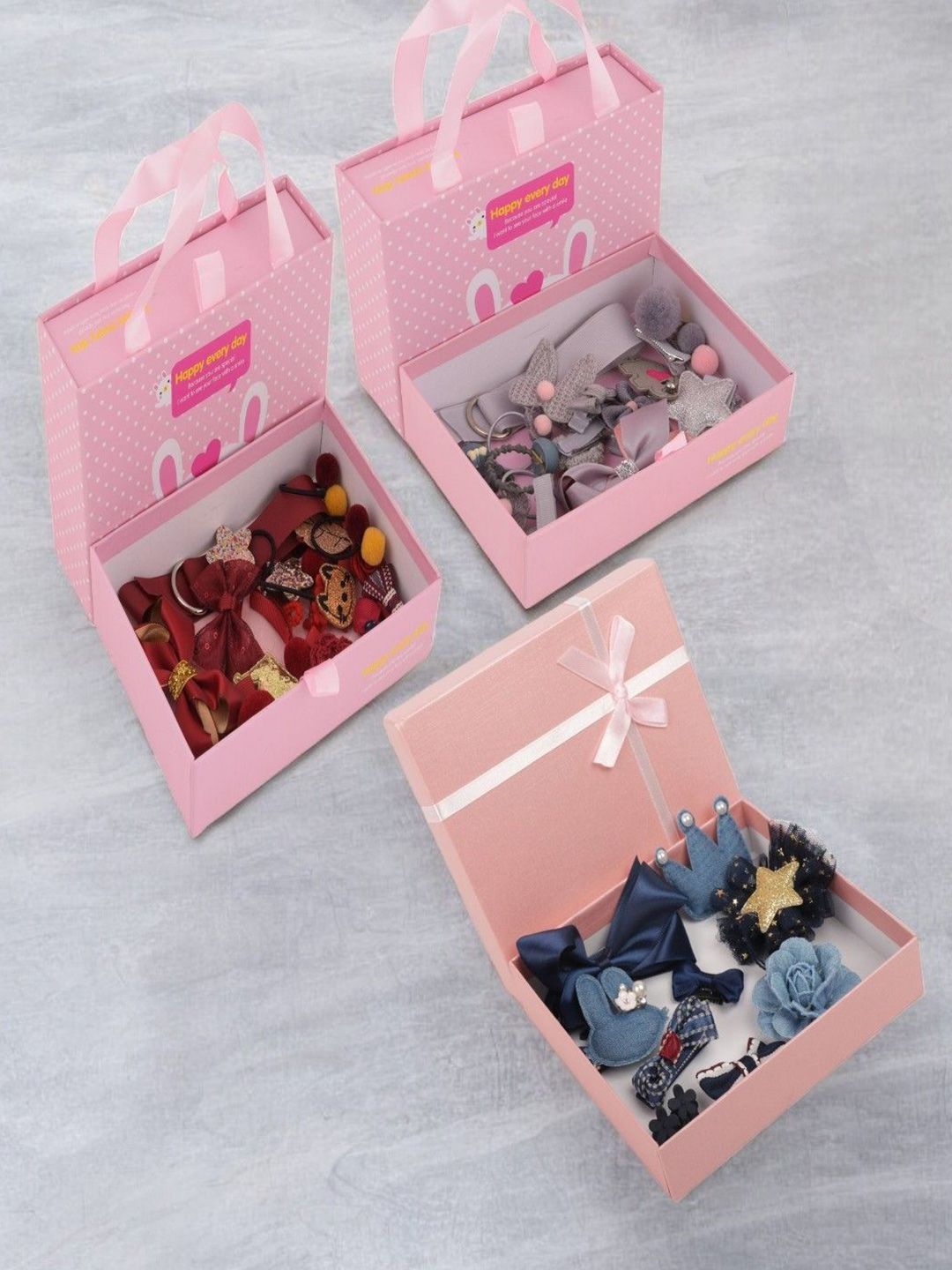Yellow Bee Girls Set of 3 Embellished Hair Accessory Set-picture-23