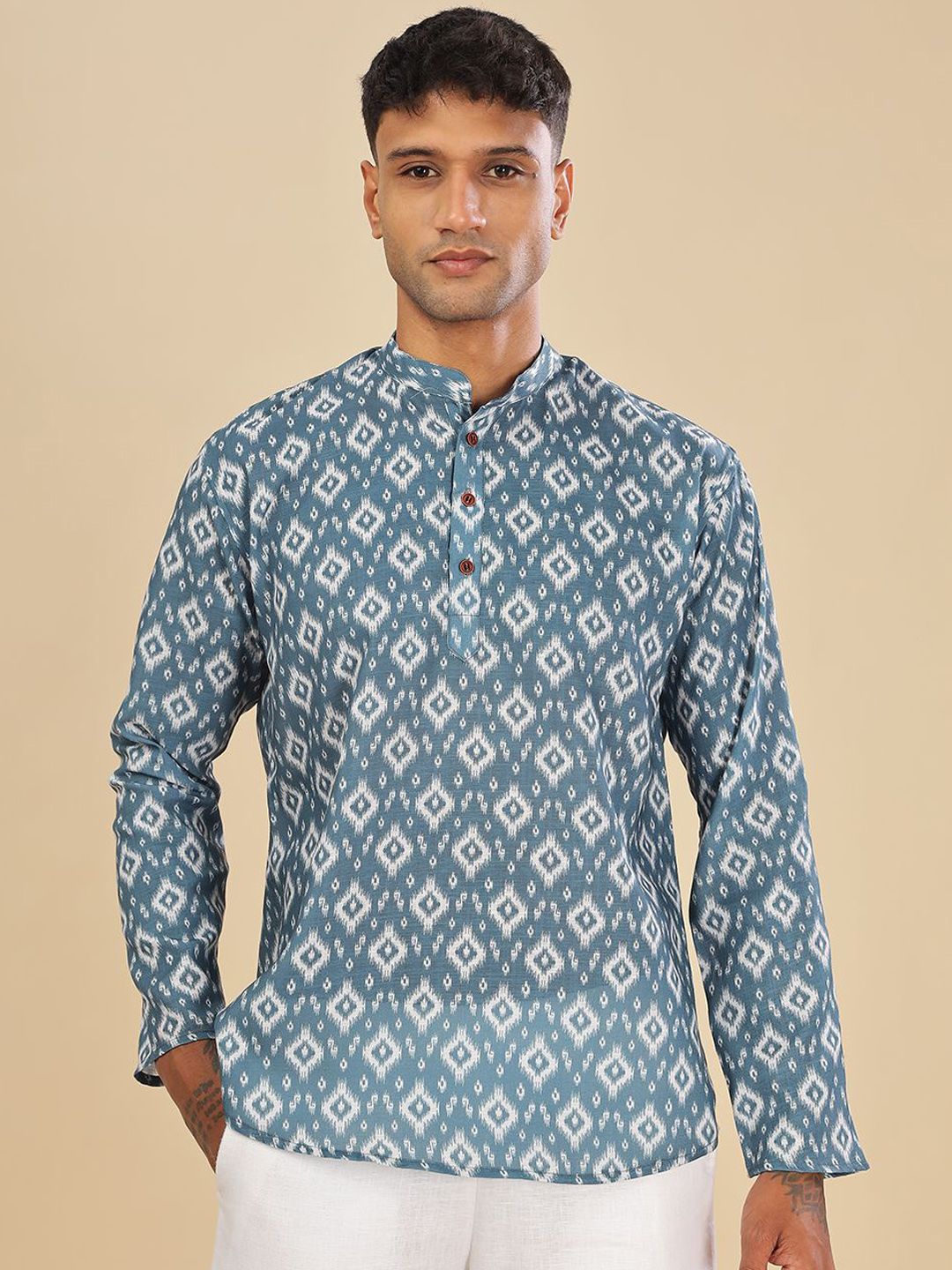 Vestirio Men Ethnic Motifs Printed Block Print Kurta-picture-31