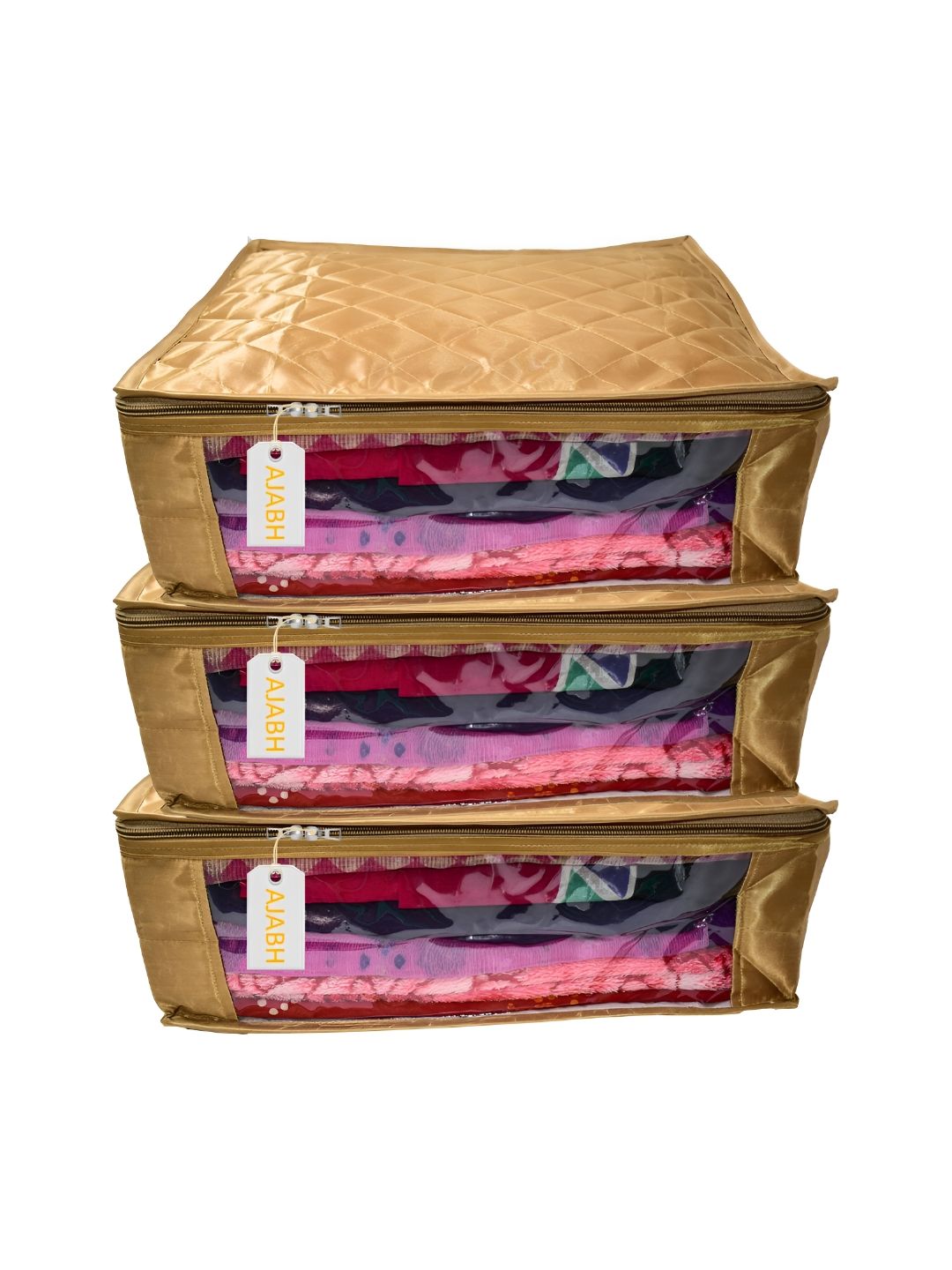 Ajabh Yellow Set of 3 Regular Drawer Organiser Organisers-picture-23