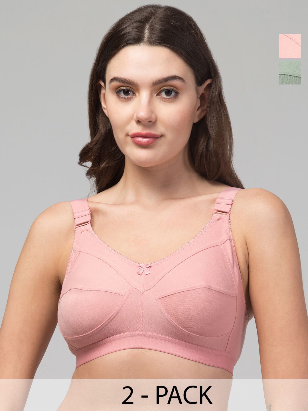 Boleem Women Pack Of 2 Non Padded Full Coverage Bra