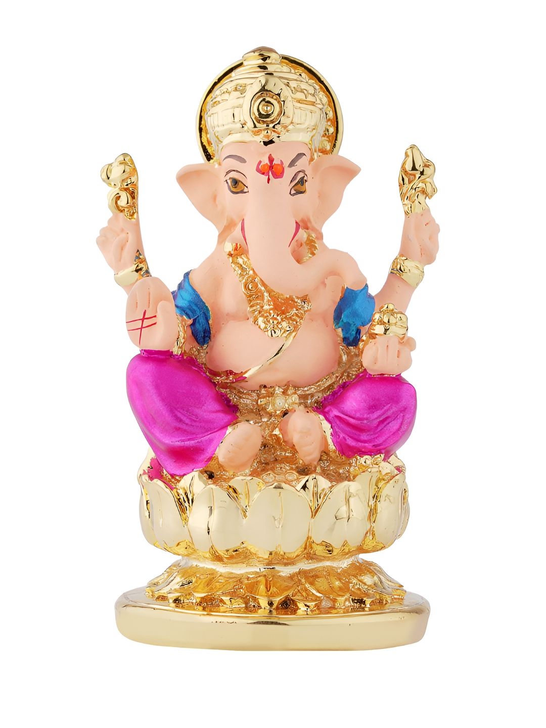 Voylla Gold-Toned Religious Lord Ganesha Idol Showpiece-image-40