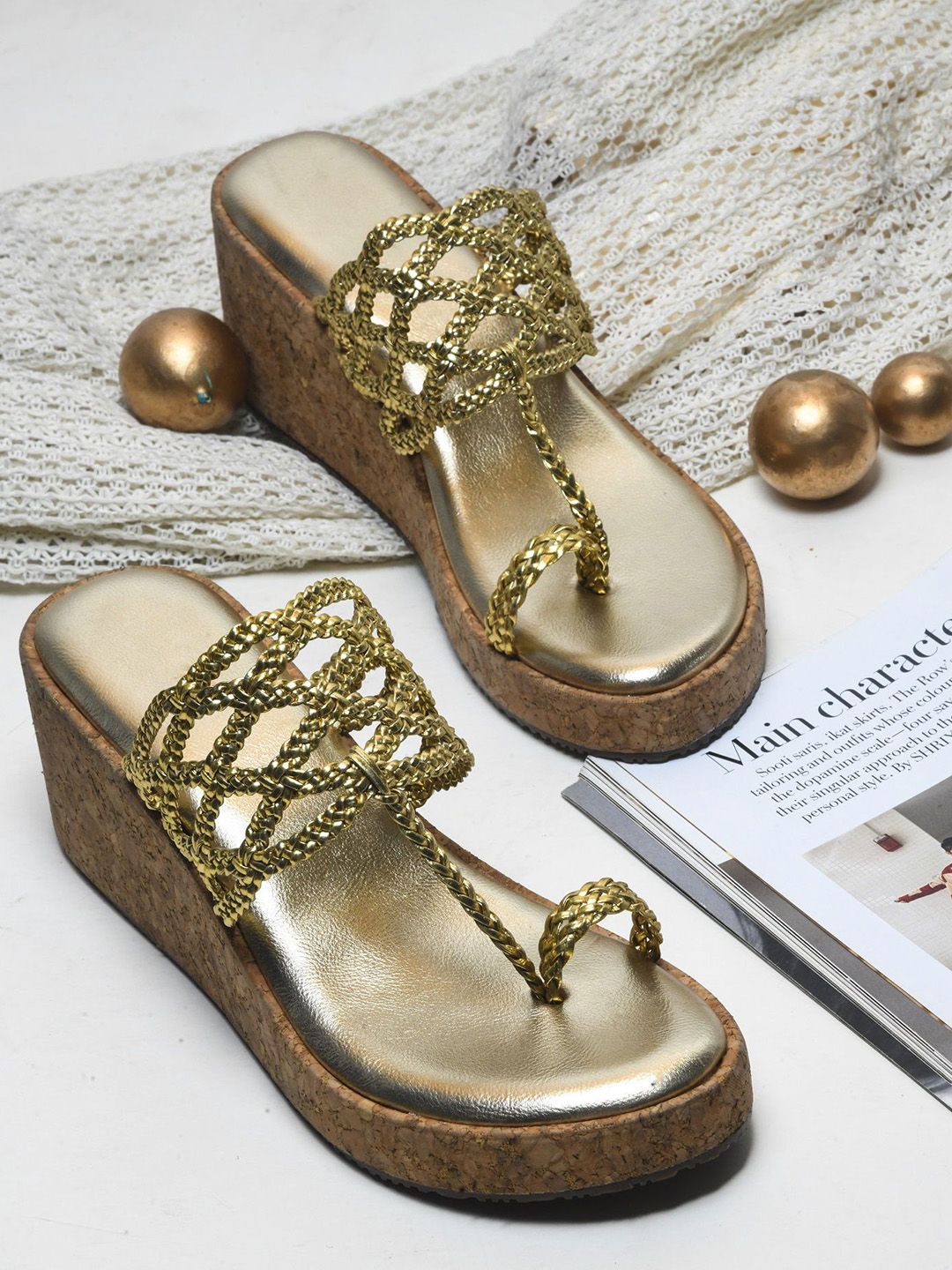 Try Me Women Open Toe Wedge Heel Sandals-picture-12