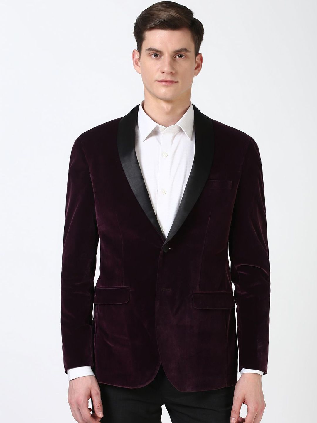 Peter England Elite Men Slim-Fit Single Breasted Blazer-picture-35