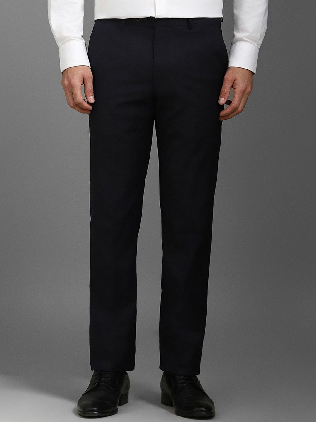 Luxure by Louis Philippe Men Slim Fit Solid Trousers-picture-10