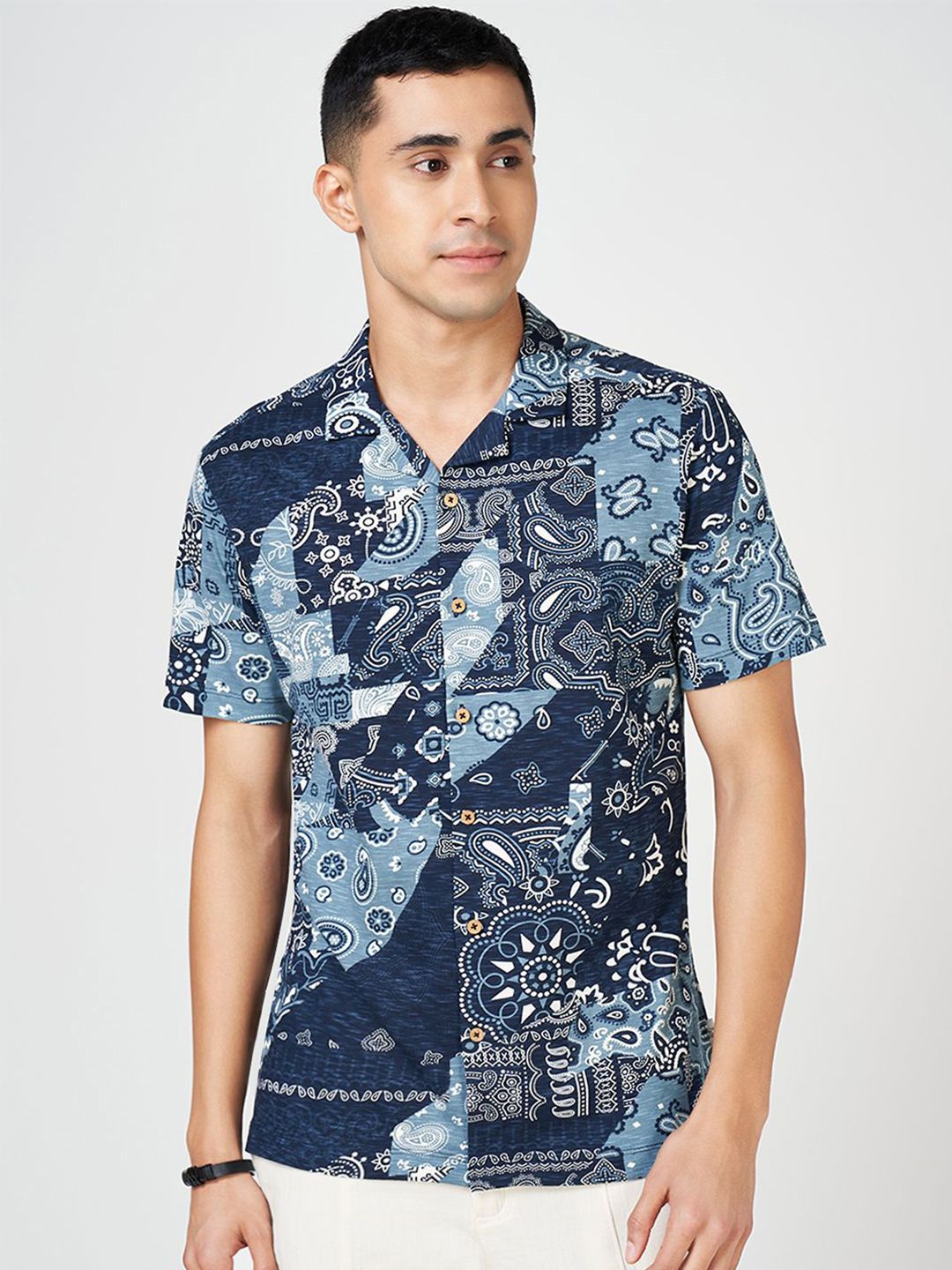 7 Alt by Pantaloons Men Slim Fit Floral Opaque Printed Casual Shirt-picture-10