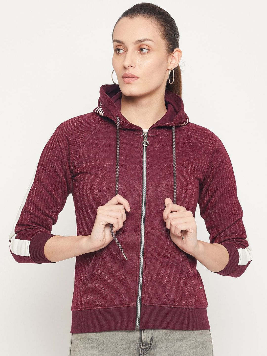 Duke Women Hooded Long Sleeves Front-Open Sweatshirt-picture-29