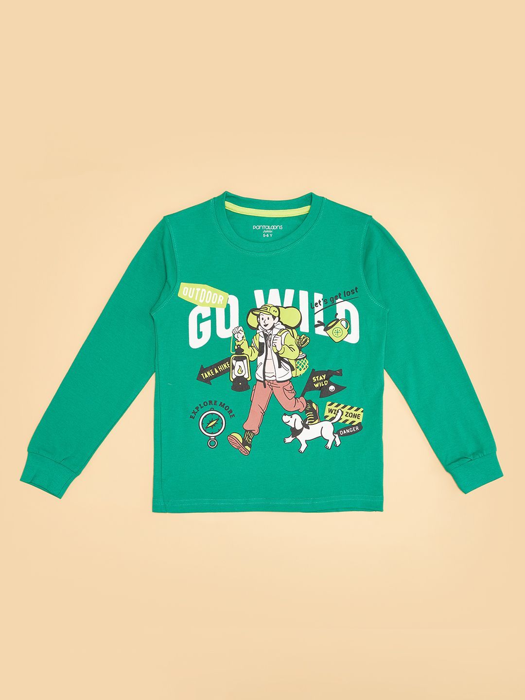 Pantaloons Junior Boys Typography Applique T-shirt-picture-30