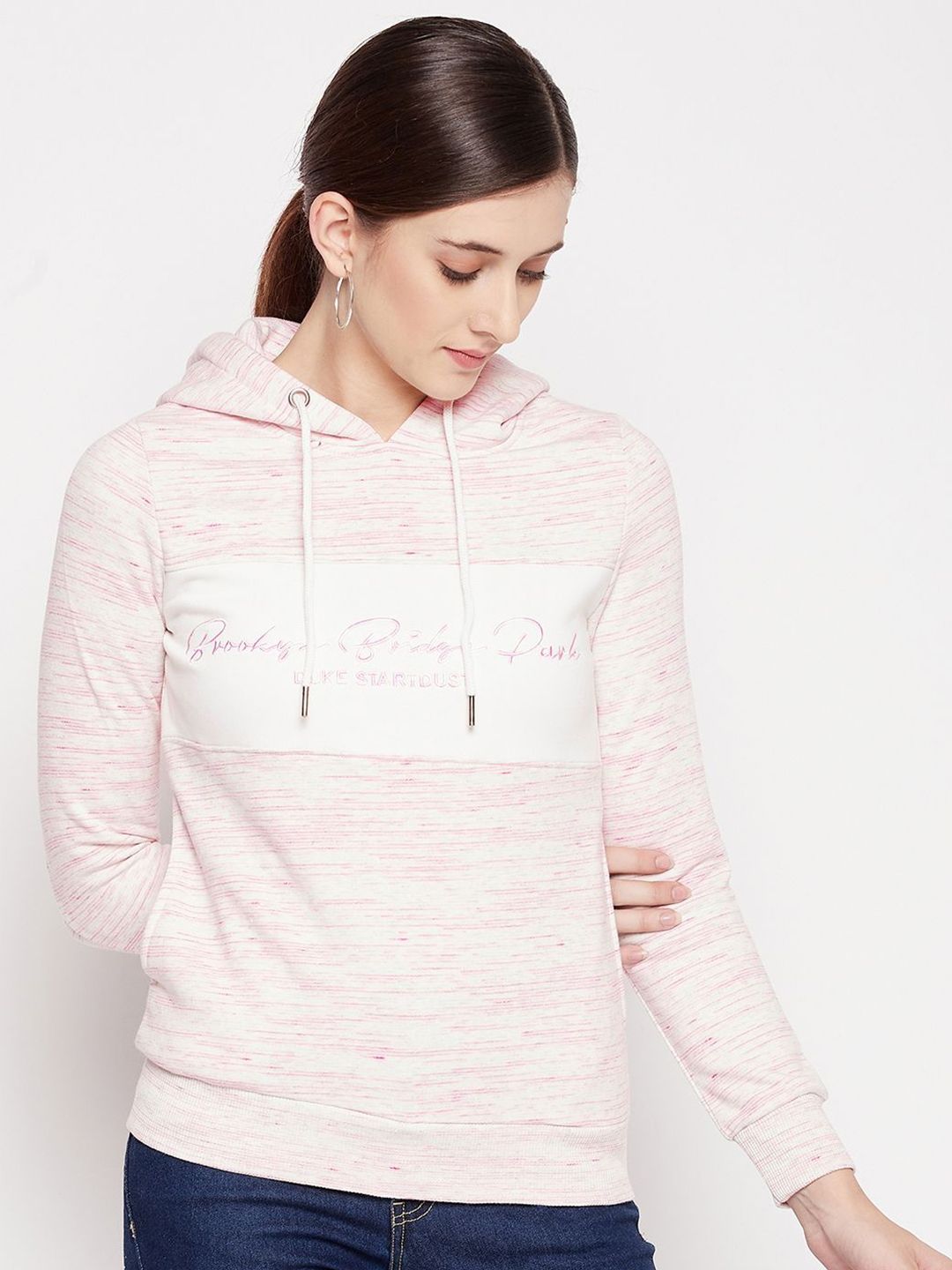 Duke Women Typography Printed Hooded Sweatshirt-image-24