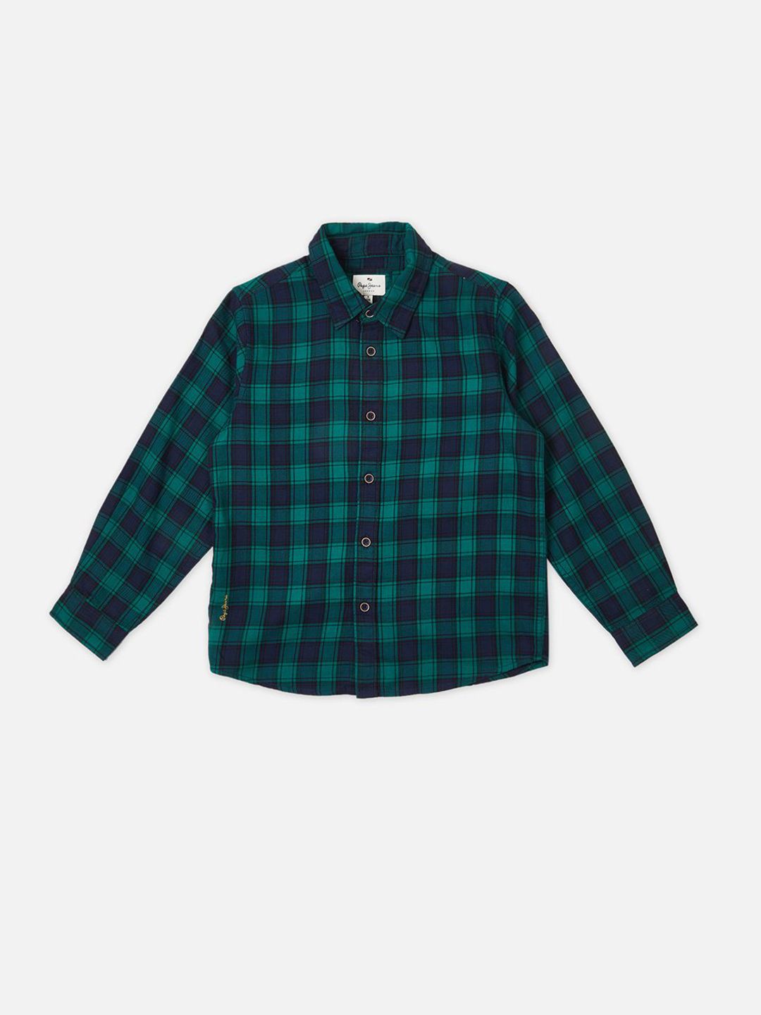 Pepe Jeans Boys Spread Collar Tartan Checked Cotton Casual Shirt-picture-52