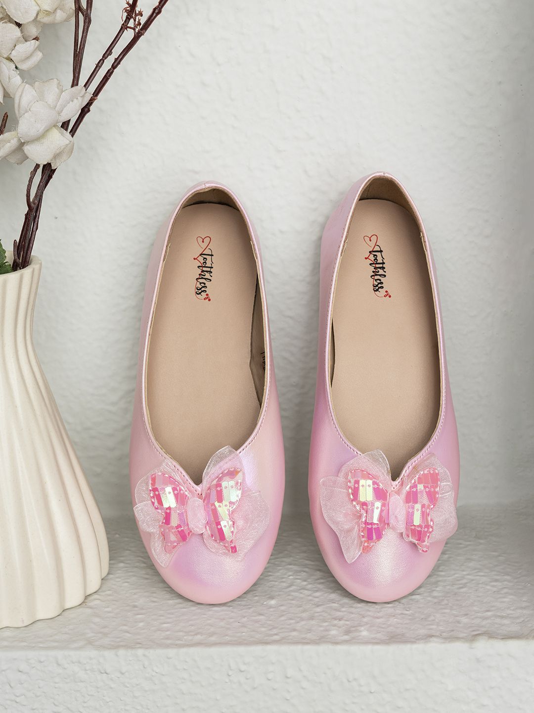 toothless Girls Embellished Ballerinas with Bows Flats-picture-53