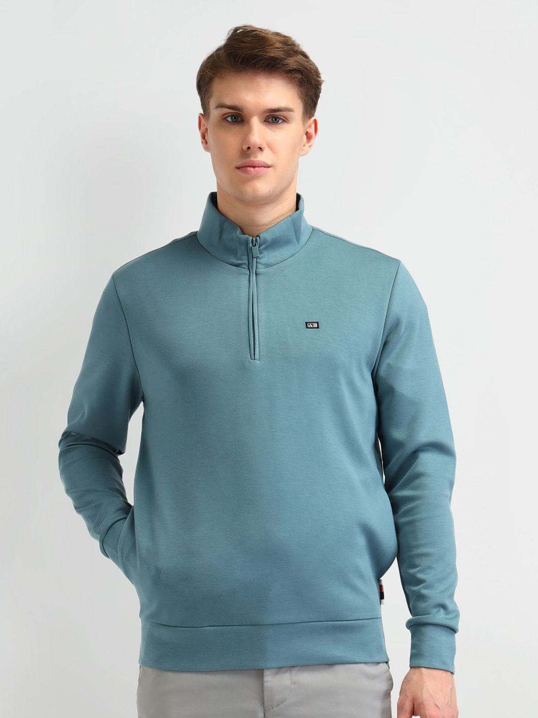 Arrow Sport Men Cotton Long Sleeves High Neck Pullover Sweatshirts-picture-31