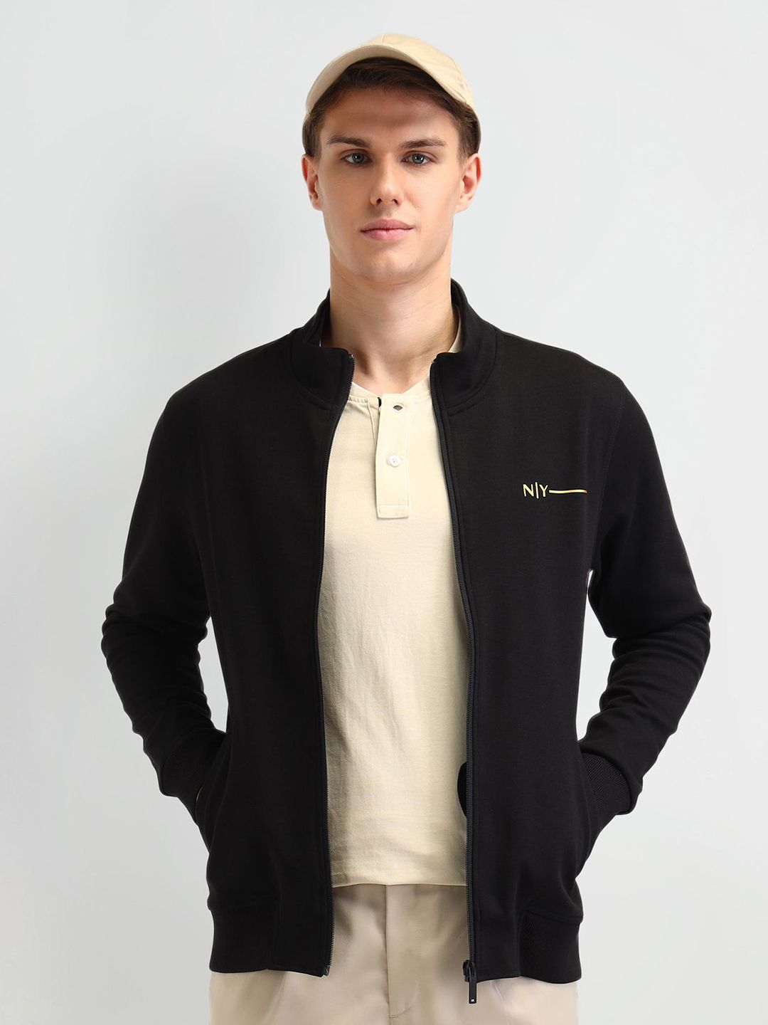 Arrow New York Men Cotton Long Sleeves High Neck Sweatshirts-picture-25