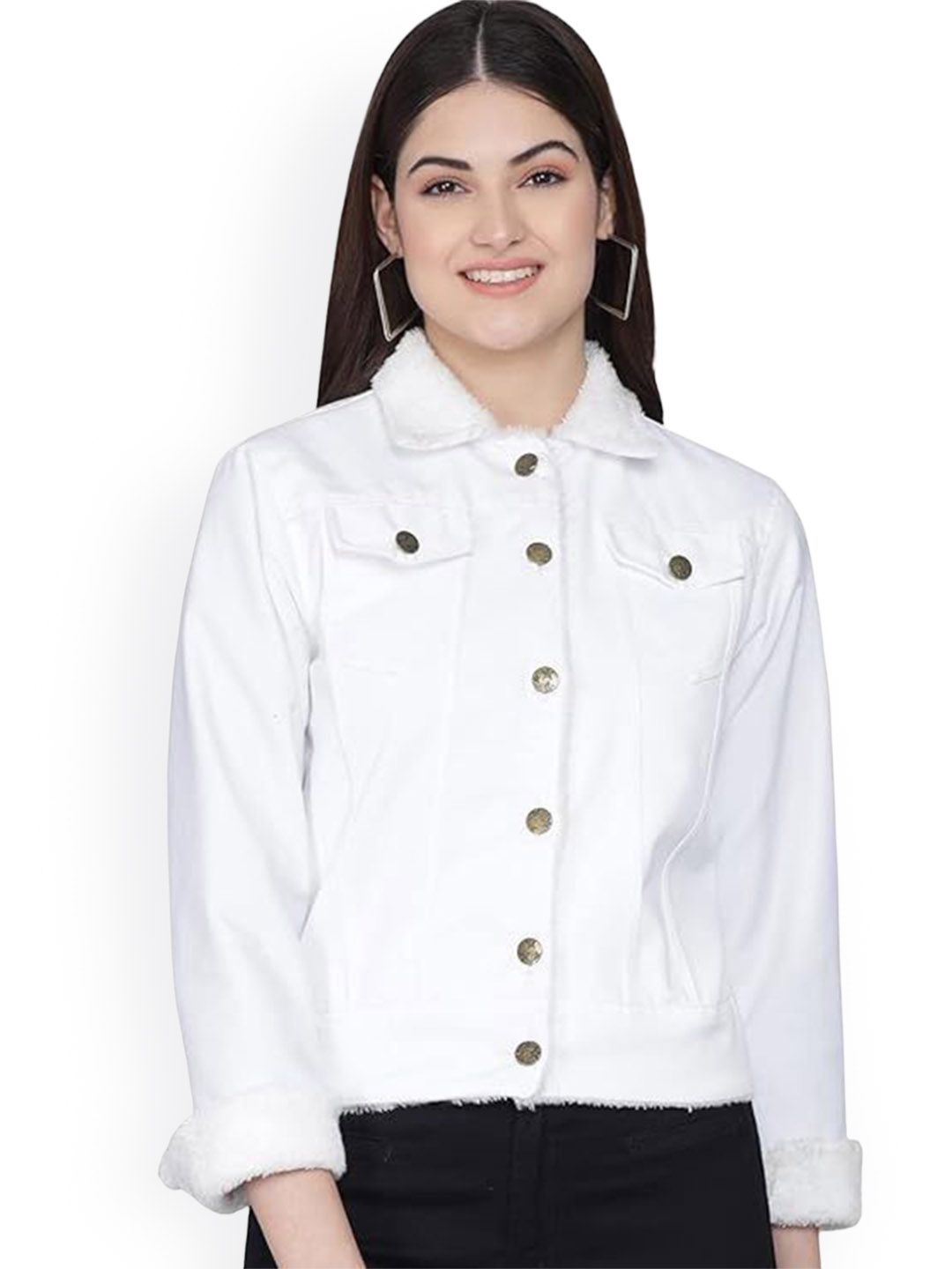 Funday Fashion Women Spread Collar Washed Solid Cotton Casual Open Front Jacket-picture-29