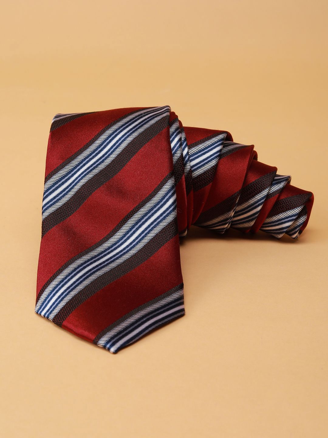 Peter England Men Striped Broad Tie