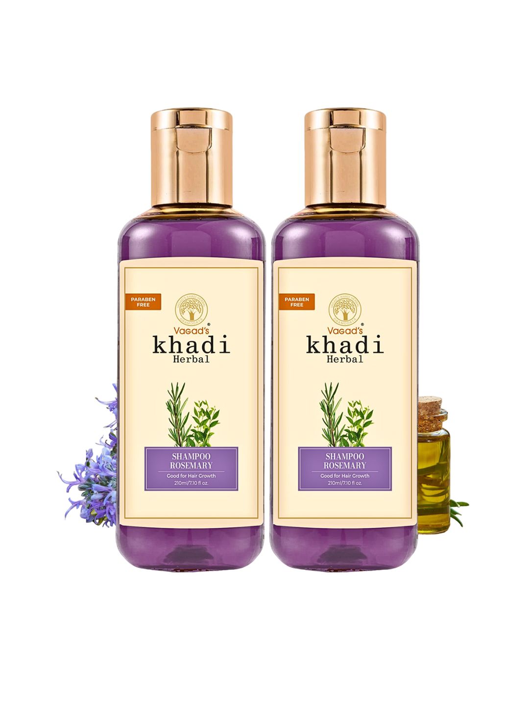 Vagads Set Of 2 Khadi Herbal Rosemary Shampoo- 210 ml Each-picture-25