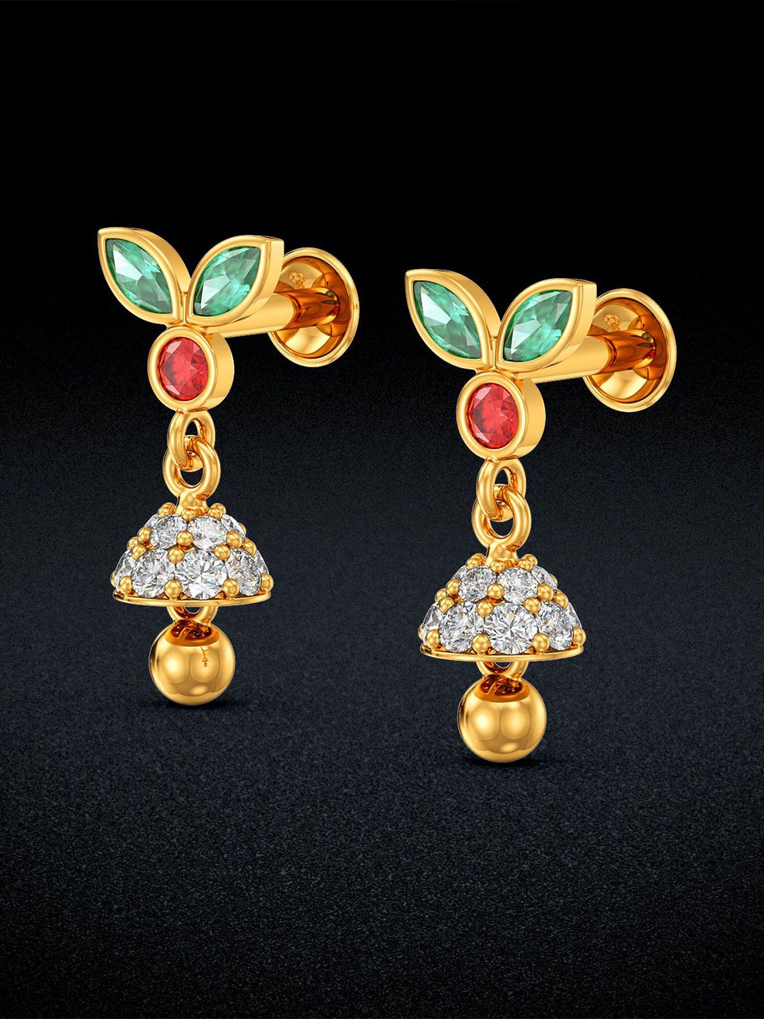 Joyalukkas Women 22KT Earrings Gold-image-2