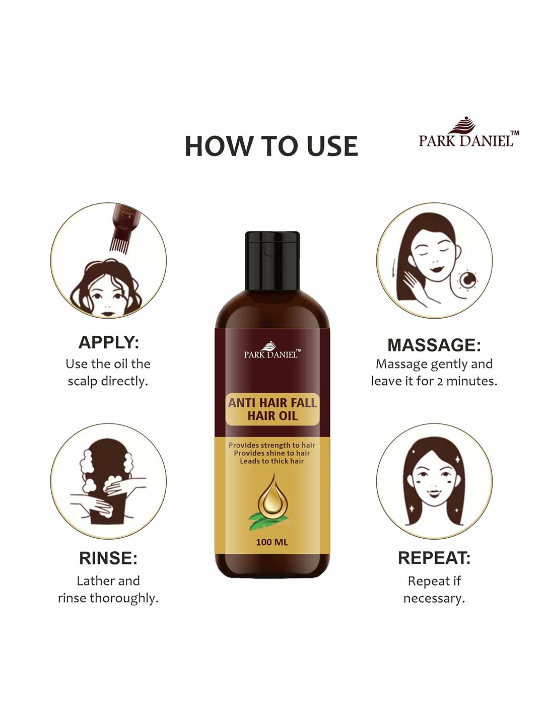 park daniel anti hair fall hair oil - 100 ml