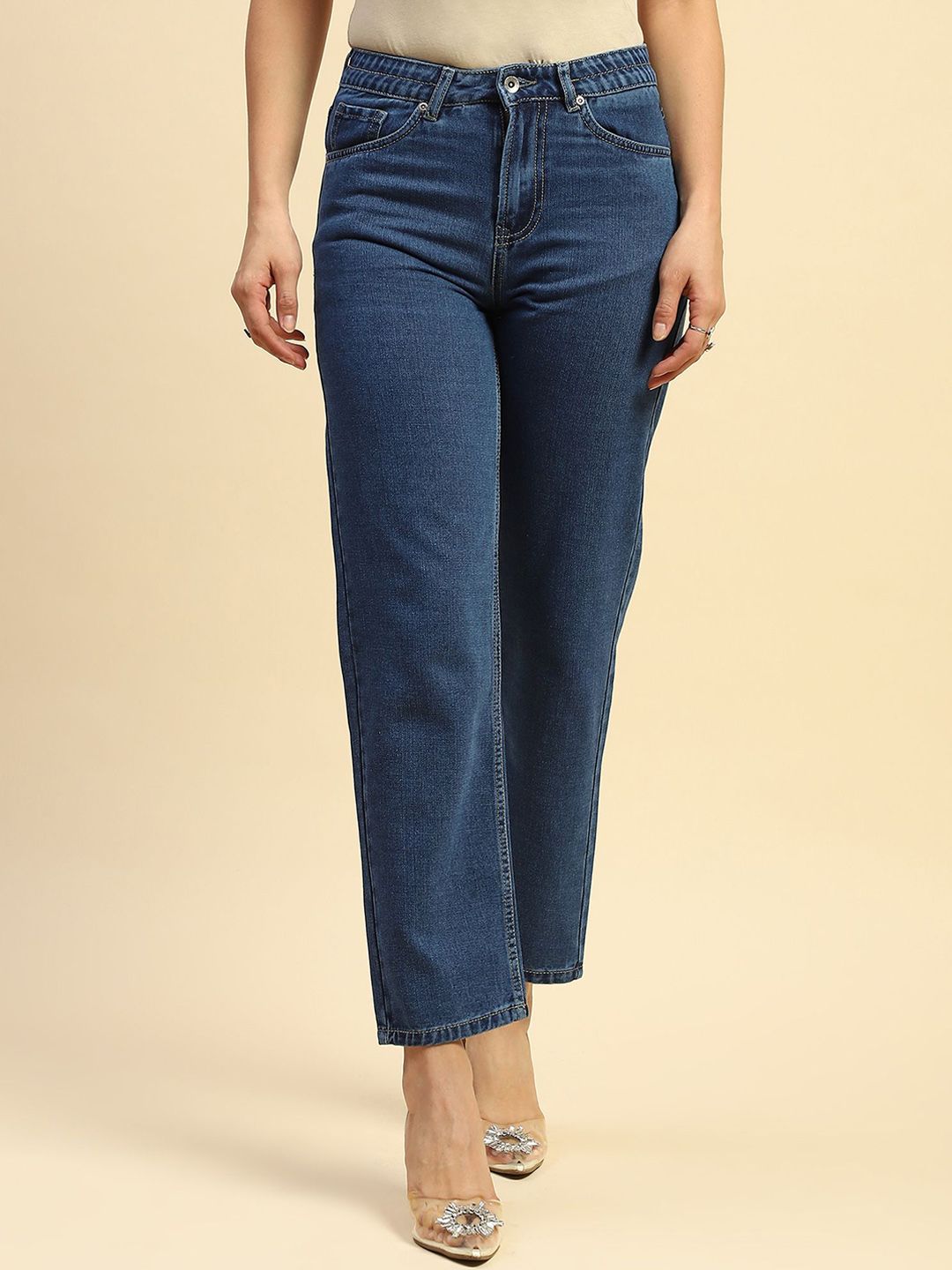 Global Republic Women Straight Fit High-Rise Light Fade Stretchable Jeans-picture-41