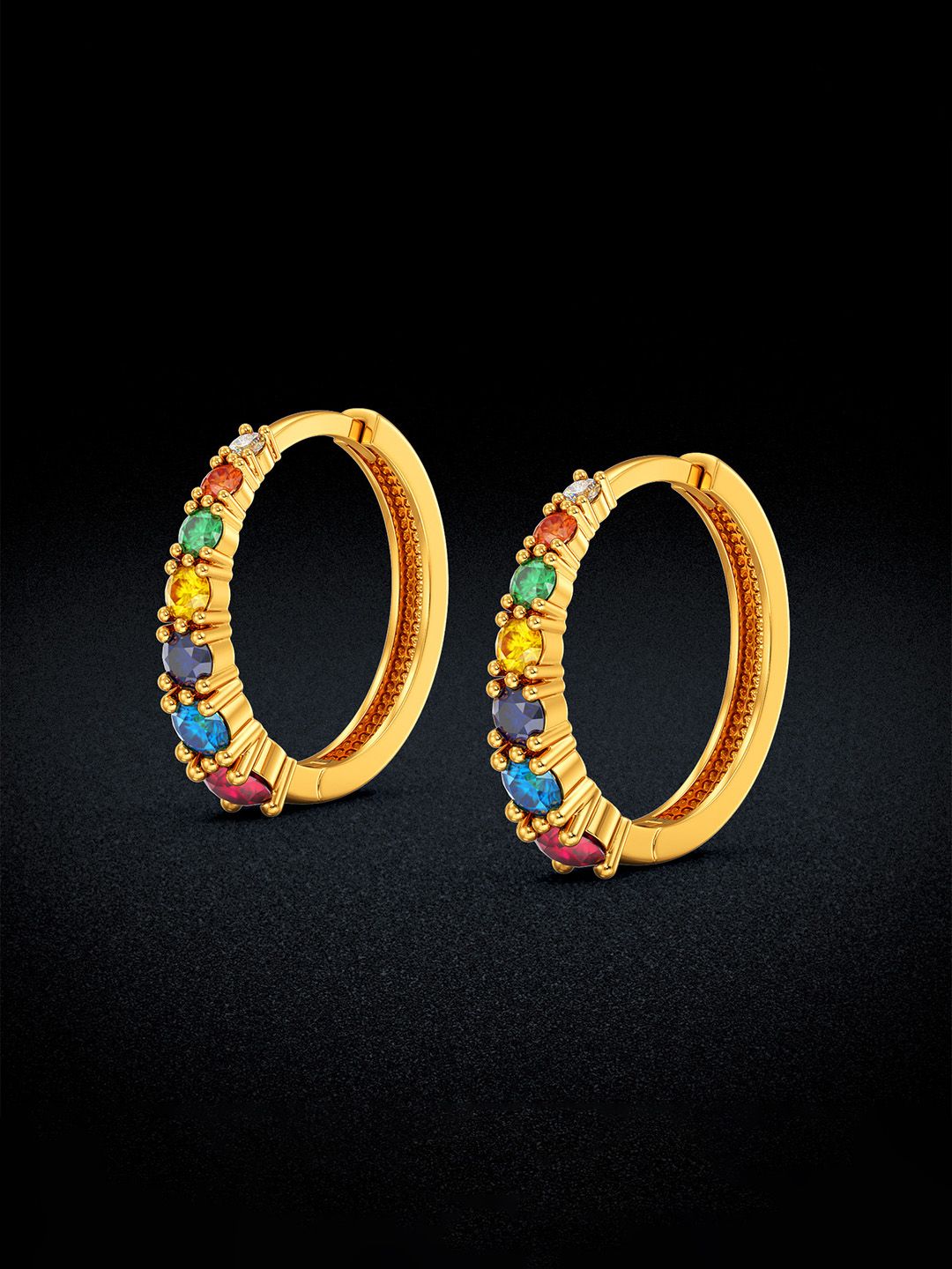 Joyalukkas 22KT Gold Stone-Studded Earrings-3.3gm-image-46