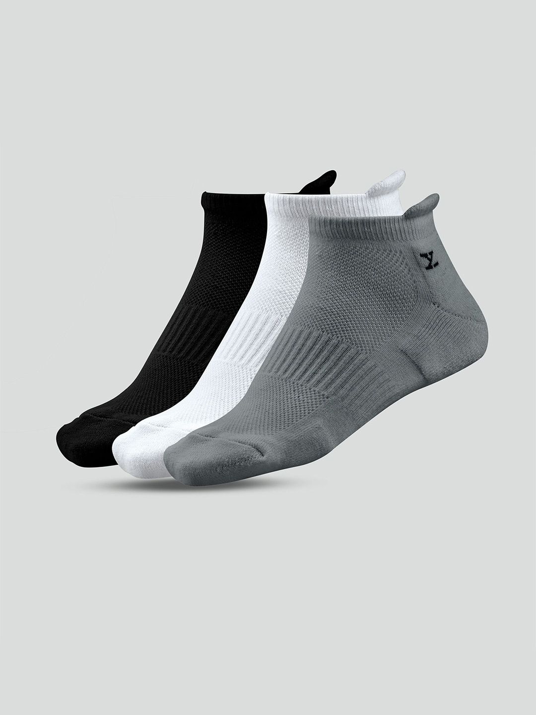 XYXX Men Pack Of 3 Ankle Length Cotton Socks-picture-27