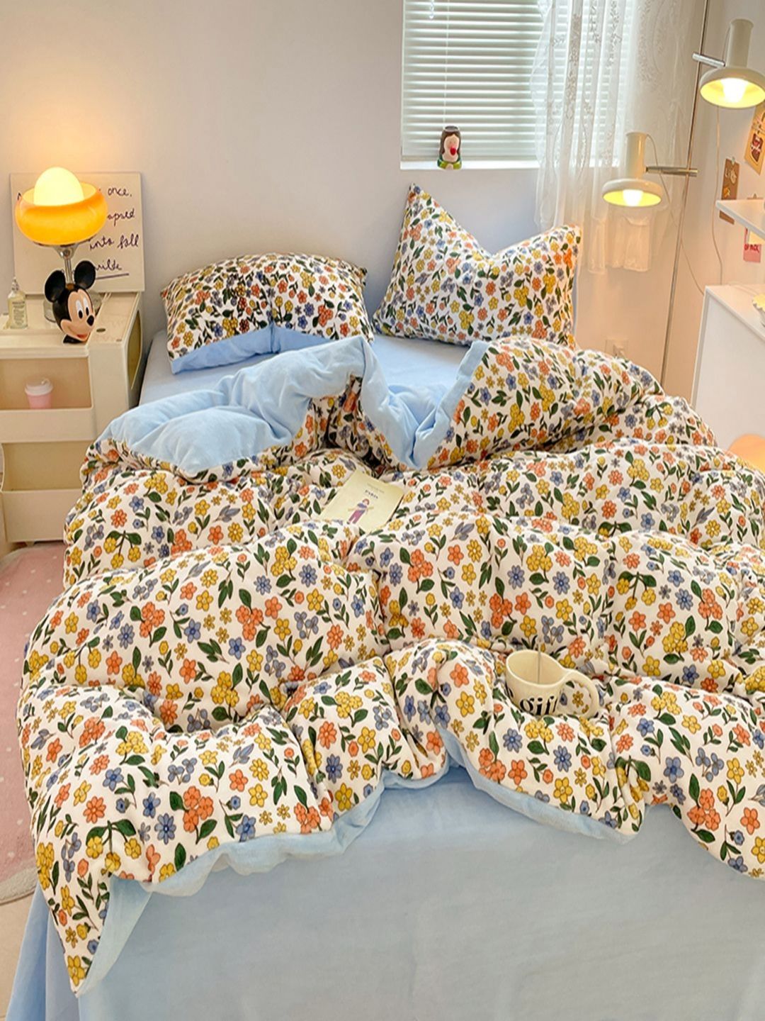 JC HOME Blue & Green Ethnic Motifs Polycotton 3 Piece Double Queen Regular Bedding Set-image-43