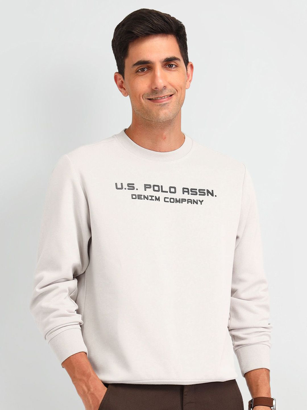 U.S. Polo Assn. Denim Co. Men Brand Logo Printed Cotton Sweatshirt-picture-30