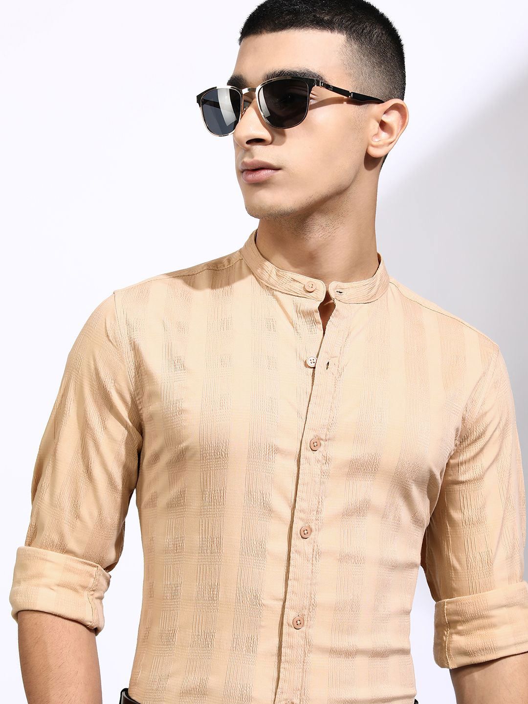 HIGHLANDER Men Opaque Striped Casual Shirt-picture-49