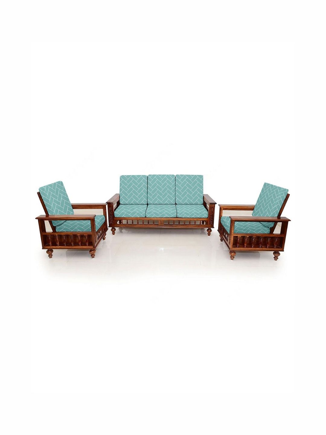 Lazi Green Polyester Sofa Cover-image-41