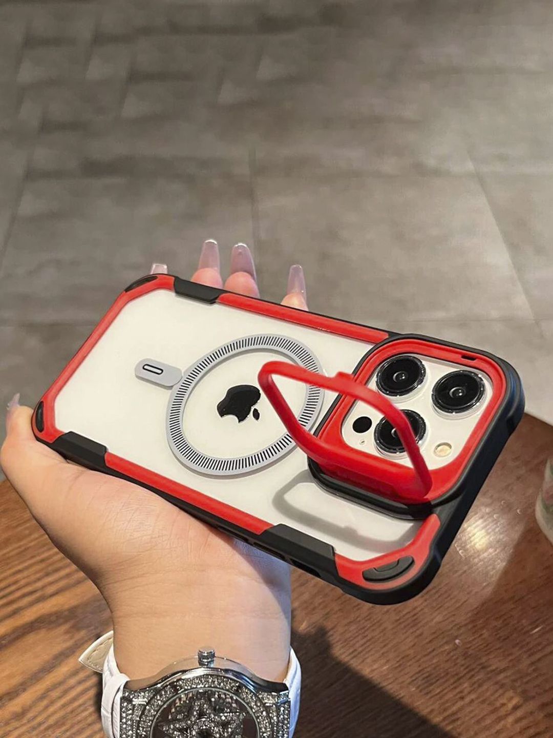 Luxury Kase Solid Printed iPhone 15 Pro Max Back Case Mobile Accessories-picture-31