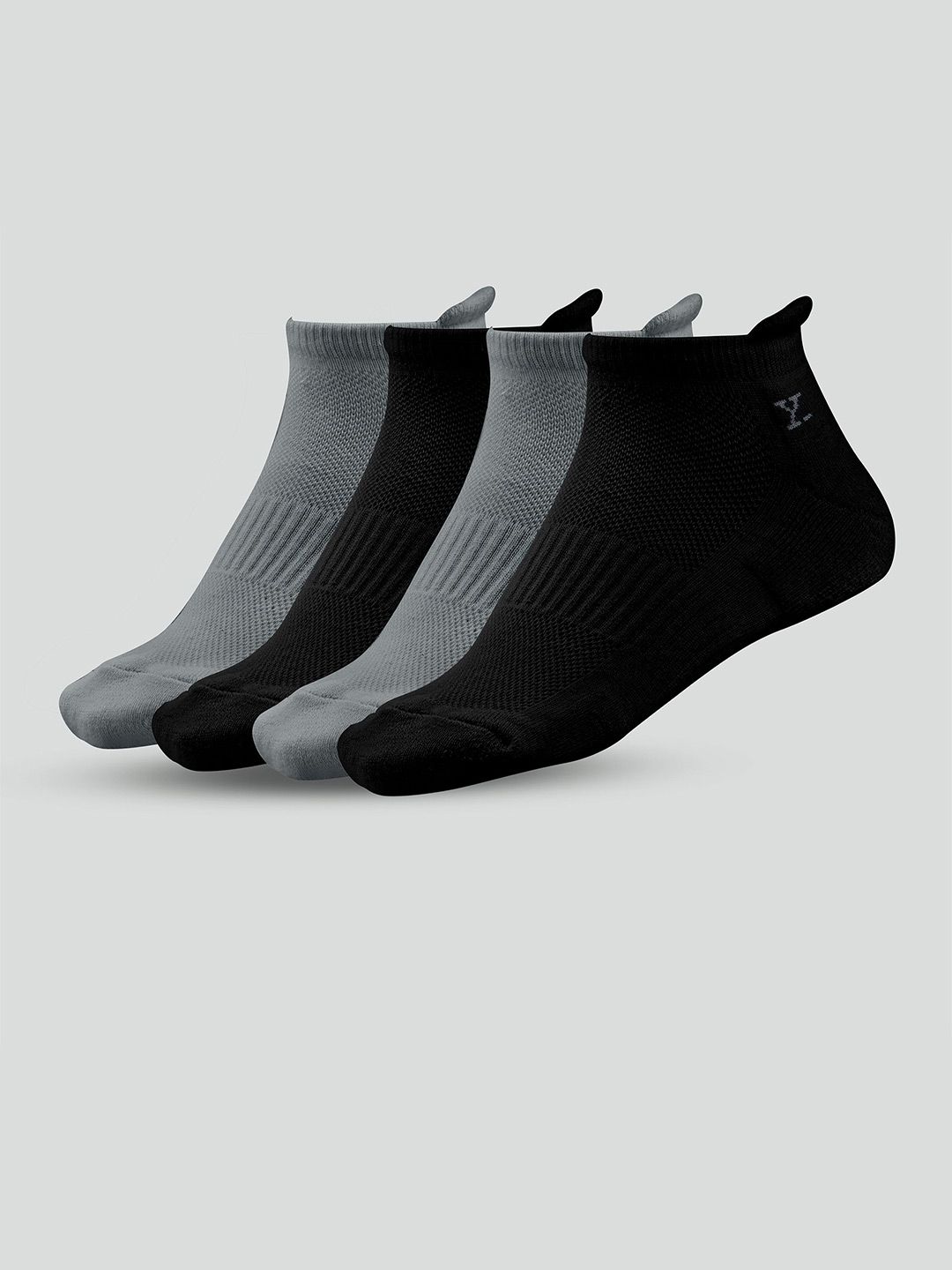 XYXX Men Pack of 4 Ankle Length Cotton Socks-image-0