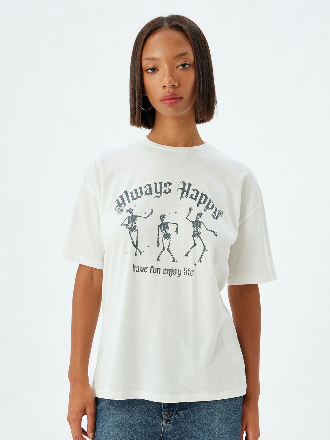 Koton Women Printed Applique T-shirt-picture-31