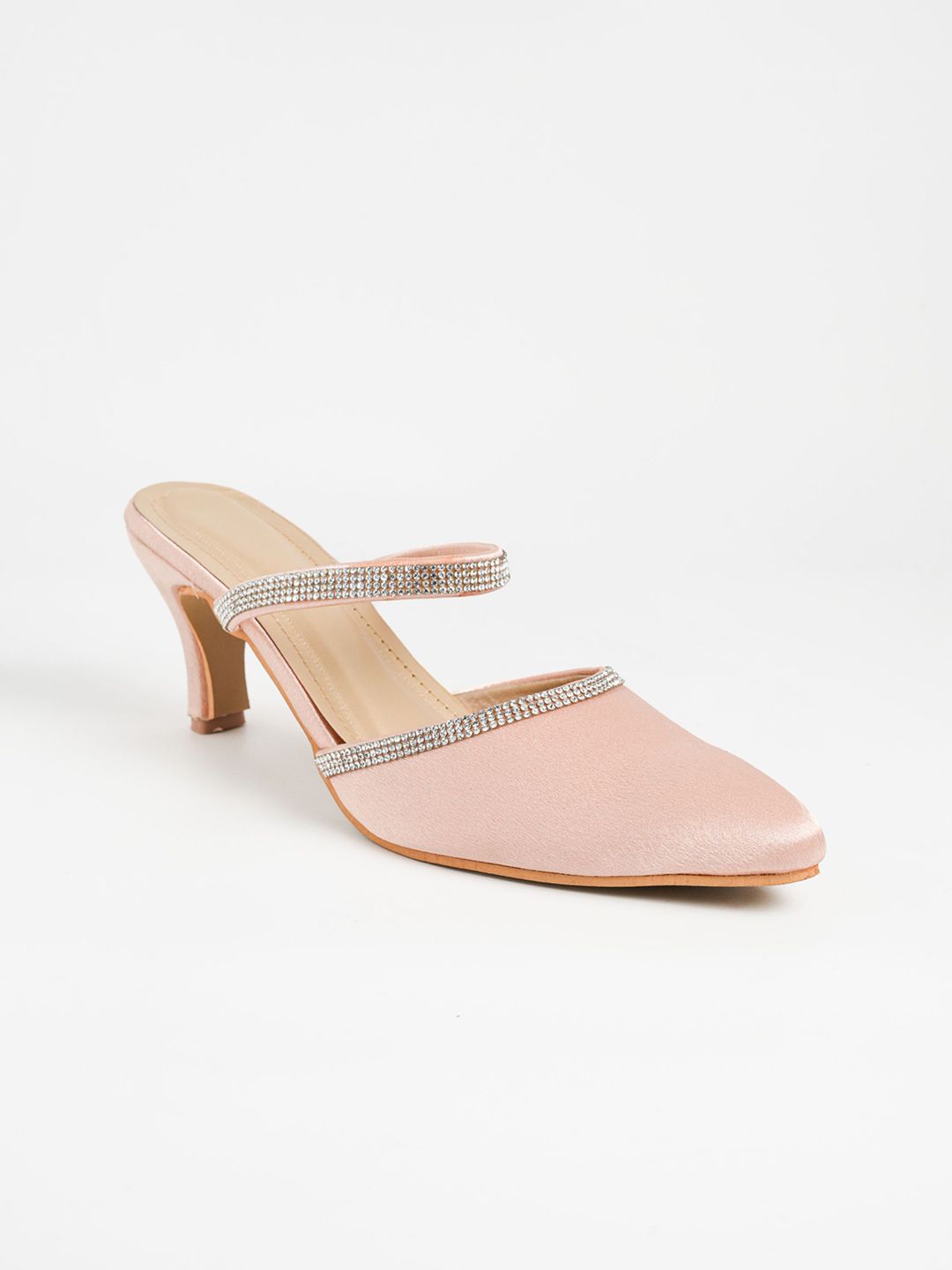 PURPLEHUNT Women Embellished PU Slim Heeled Sandals-picture-27